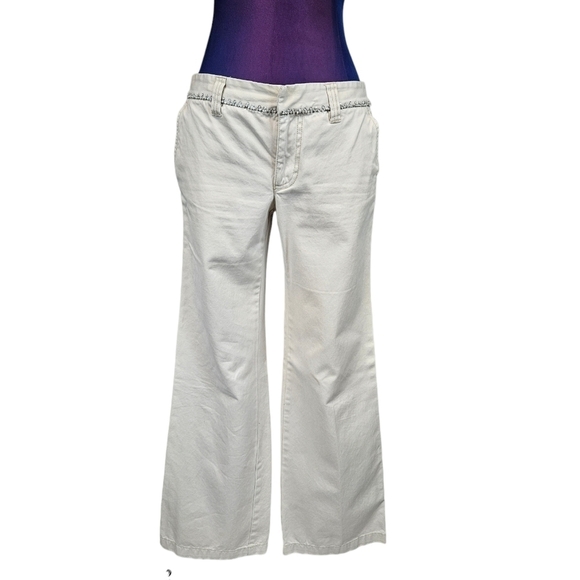 Vintage 90s Bling Old Navy Khaki Wide Leg Pants Size 1 Juniors - Picture 10 of 11